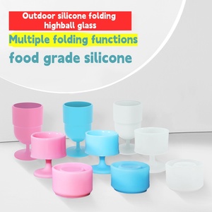 Collapsible Eco-Friendly Silicone Wine Glasses